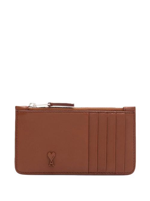 Portacarte Ami de Coeur con zip Ami Paris | USL703.AL0138236 CARAMEL